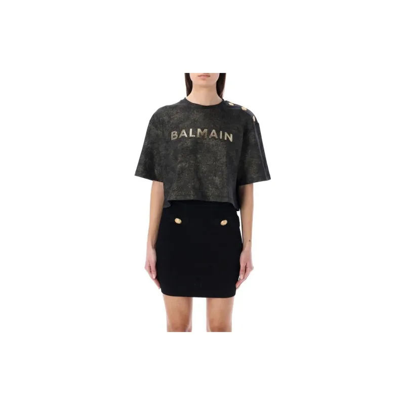 BALMAIN Crop Tops Women's Black-1