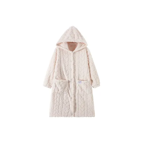 Qiao Ni Tong Pajama Robe Women's Apricot