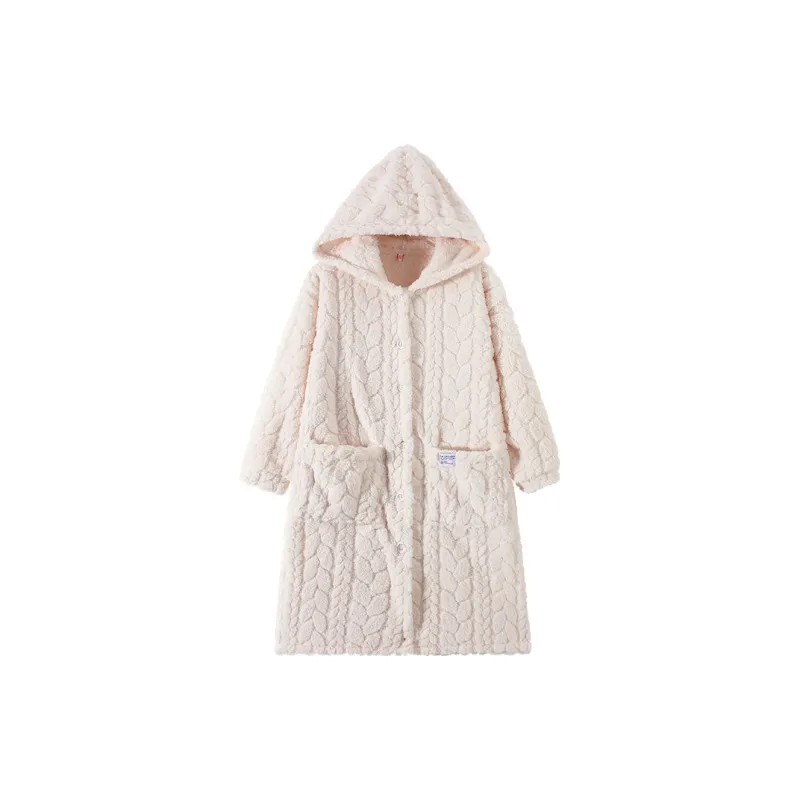 Qiao Ni Tong Pajama Robe Women's Apricot-0
