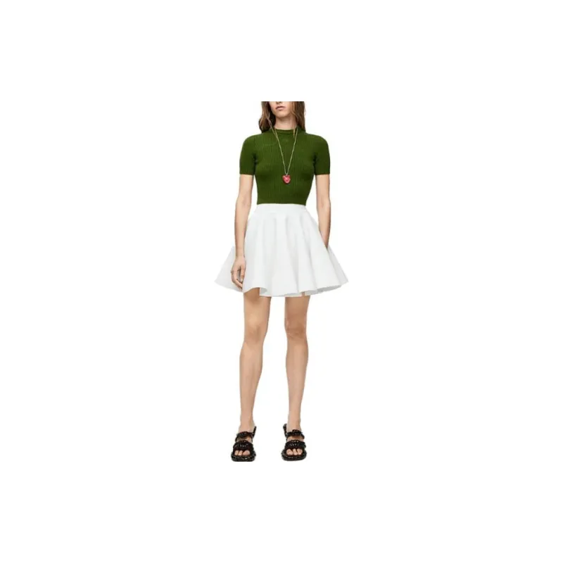 LOEWE Cropped Sweater 'Forest Green'-1