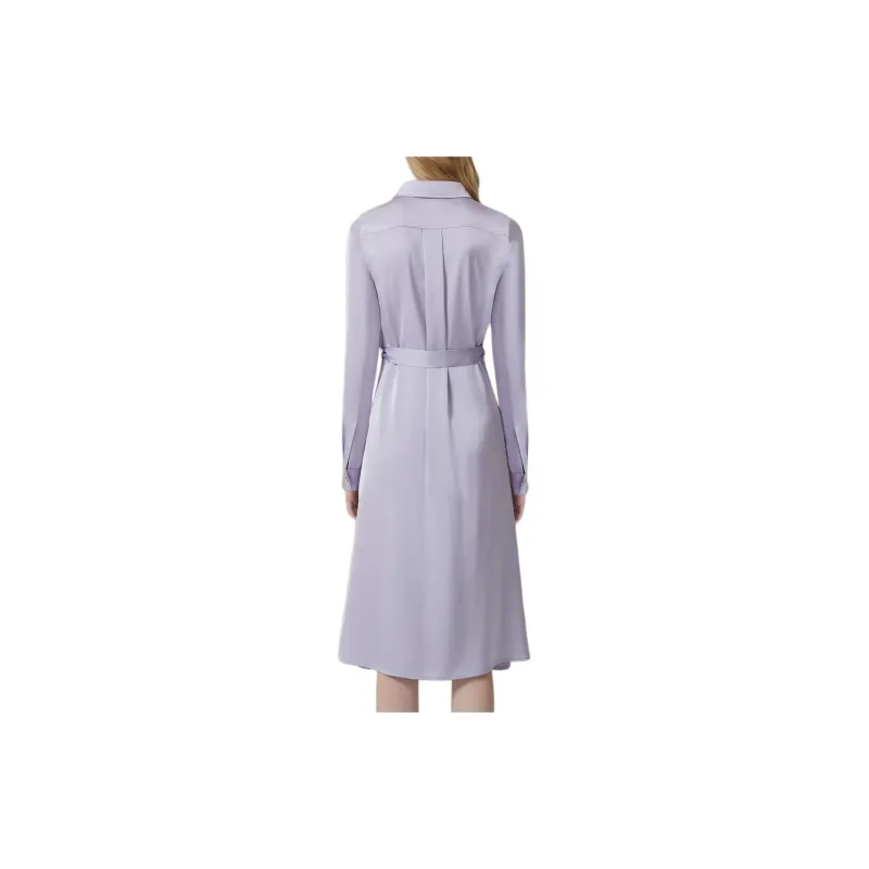 DKNY Long Sleeved Dress Women's Light Purple-2