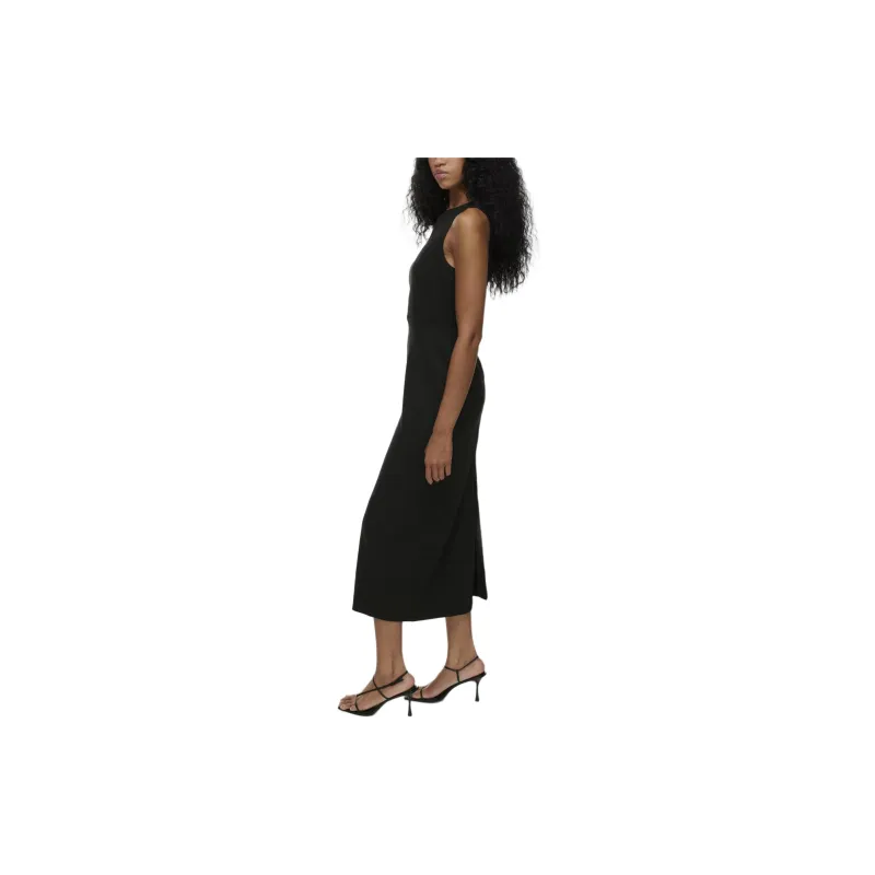 ARITZIA Babaton Integrity Linen Dress Sleeveless Dress Women's Black-4