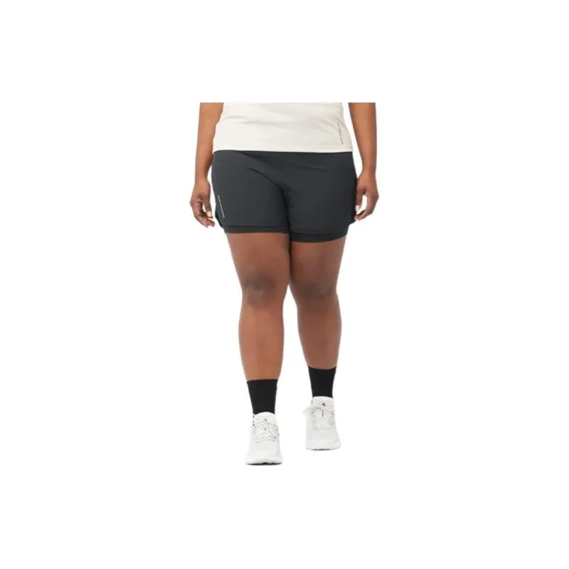 SALOMON CROSS CROSS 2IN1 Sports Shorts Women's Black-3