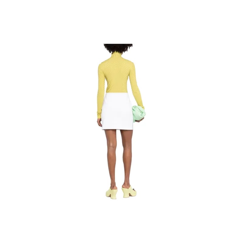 Bottega Veneta Contrast Stitching Mini Skirt-3