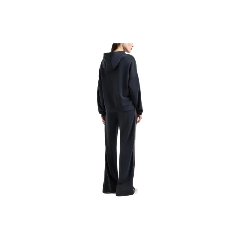 EMPORIO ARMANI EA7 SS24 Sweatshirt Set Women's Black-2