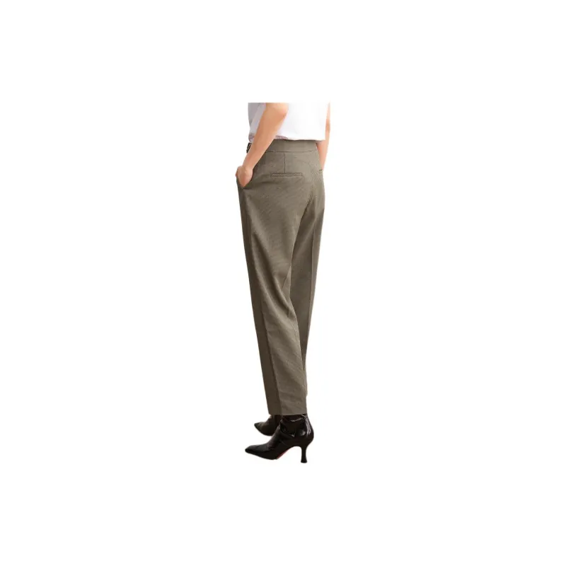 JZ. ANNAKRO Casual Pants Women's Grid Green Gray-1