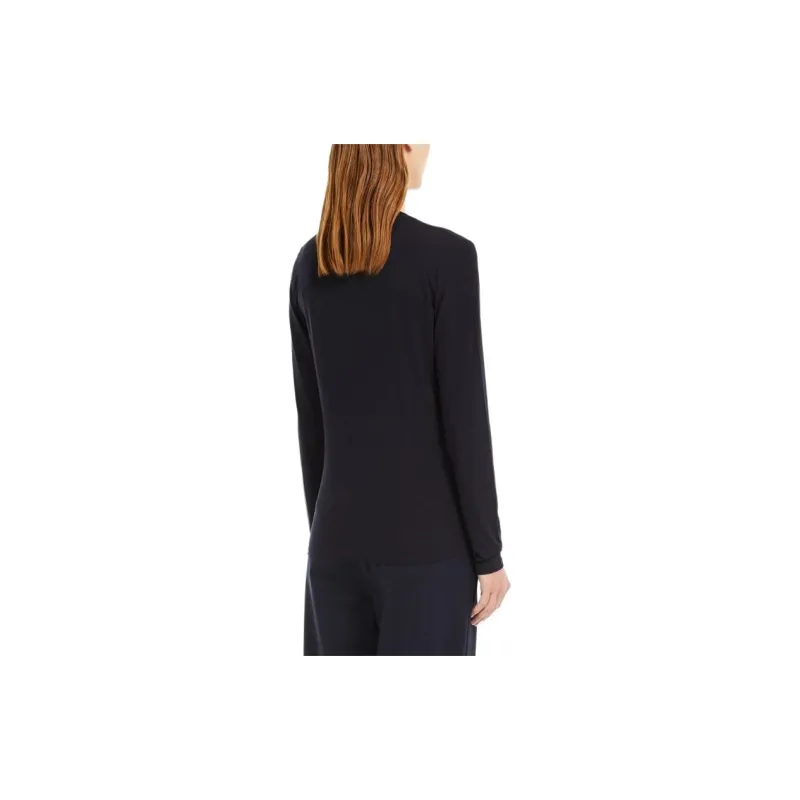 MaxMara Multie Collection Viscose Jersey T-Shirt T-Shirt Women's Marine Blue-3