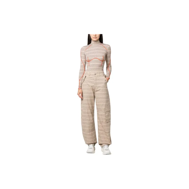 Patrizia Pepe Monogram print Cotton Cargo Trousers-1