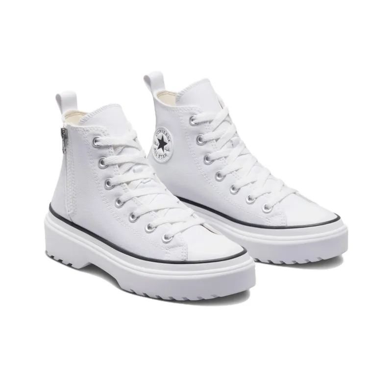 Converse Chuck Taylor All Star Shock Absorbers With Slip Resistant Features High Top Kids Canvas Shoes White Teenagers-2
