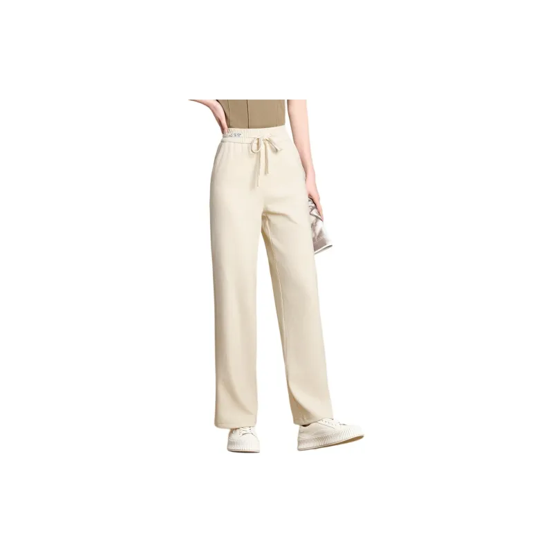 FENHONGMALI Casual Pants Women's Beige-1