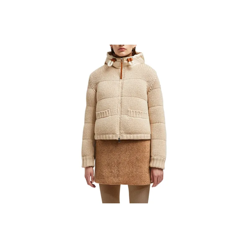 Moncler Logo Patch Padded Knit Cardigan-2