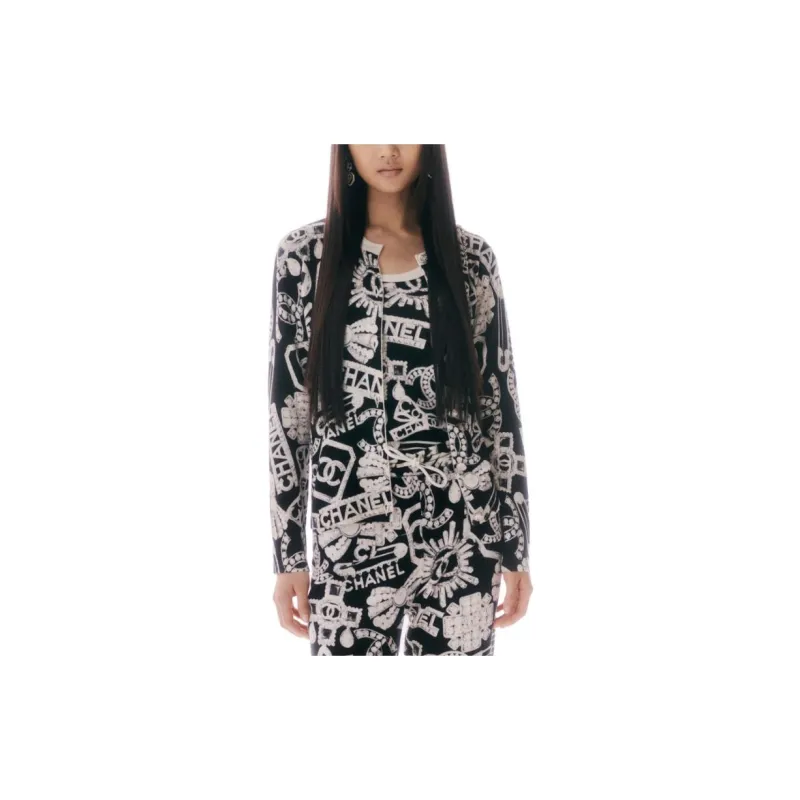 CHANEL 23N Knitwear Women's Black-2