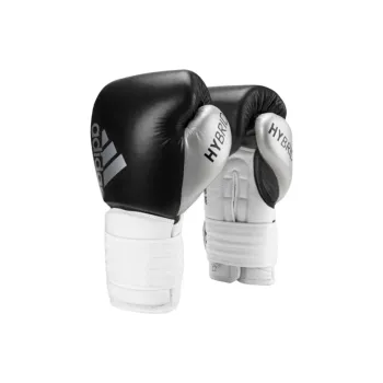 Adidas Boxing Gloves Cow Leather Sanda Martial Arts Unisex Black White