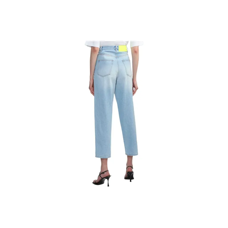 MSGM Logo embroidered Mid rise Jeans-3