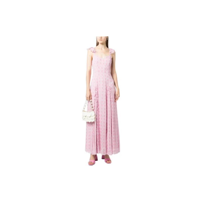 LOVESHACKFANCY Tulonne Rose print Dress-3