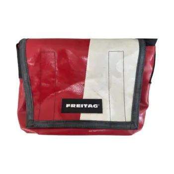 FREITAG PVC Messenger Bag Backpack Crossbody Bag Shoulder Bag Medium Size Unisex Red & White