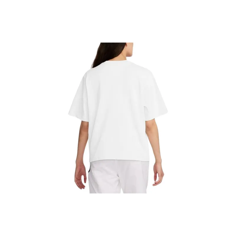 Nike Drop Shoulder Sleeve T Shirt Women's White-4