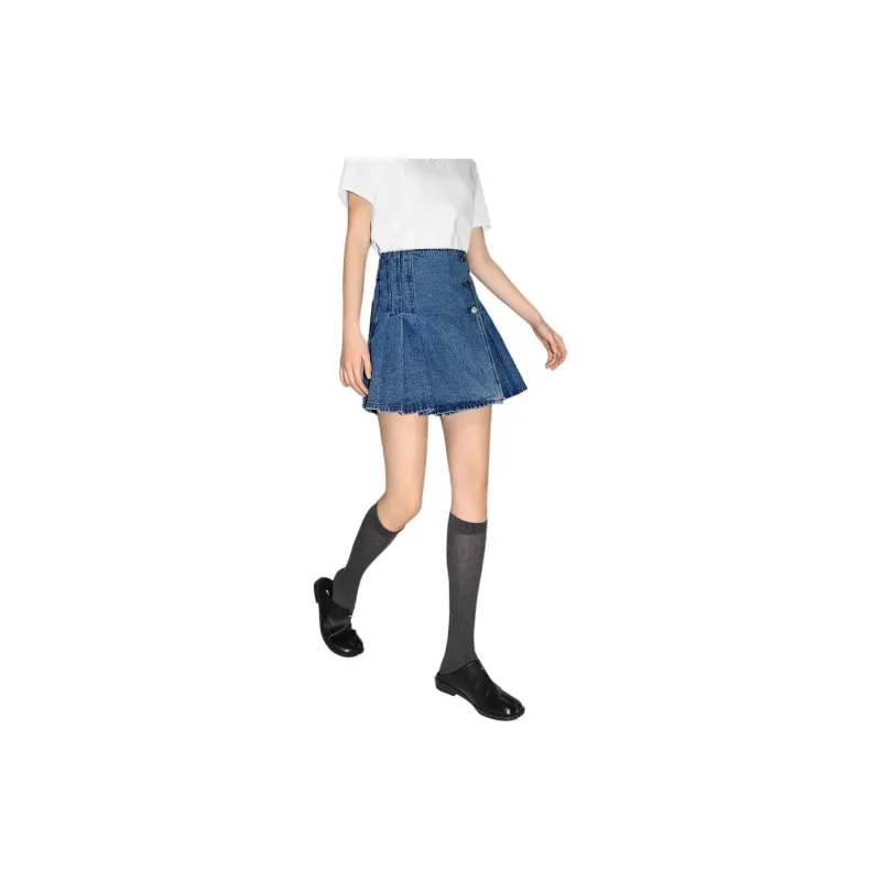 Bethine Denim Short Skirts Women's Denim Blue-1