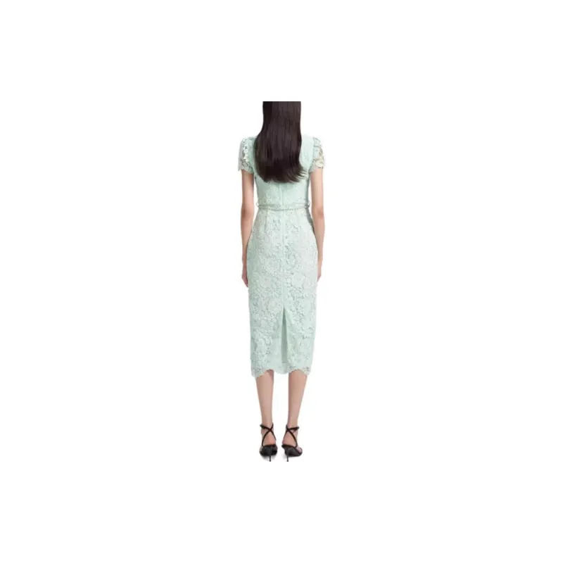 Self portrait Short Sleeved Dresses Women's Mint Green-3