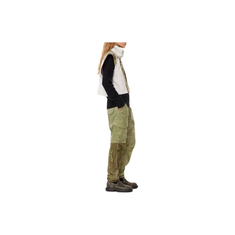 GANNI Casual Pants Women's Green-4