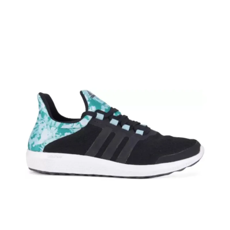 Adidas Bounce Cushioning Wear Resistant Low Top Running Shoes Women's Green Black-1