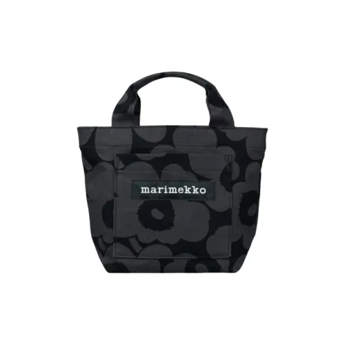 Marimekko Cotton Lunch Bag Handbag Regular Unisex Black