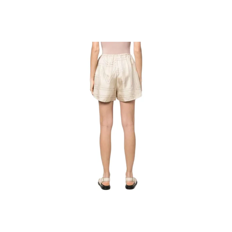 TOTEME Geometric Printed Elasticated Waistband Shorts-6