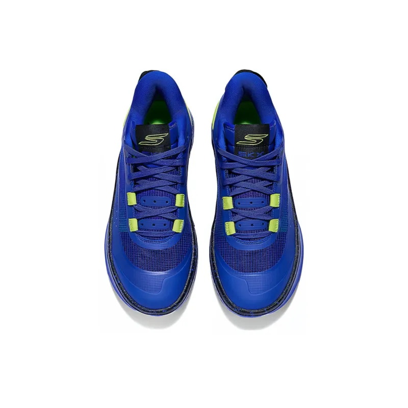 Skechers SKX Resagrip Cushioning Wear Resistant Low Top Basketball Shoes Men's Blue Green-2
