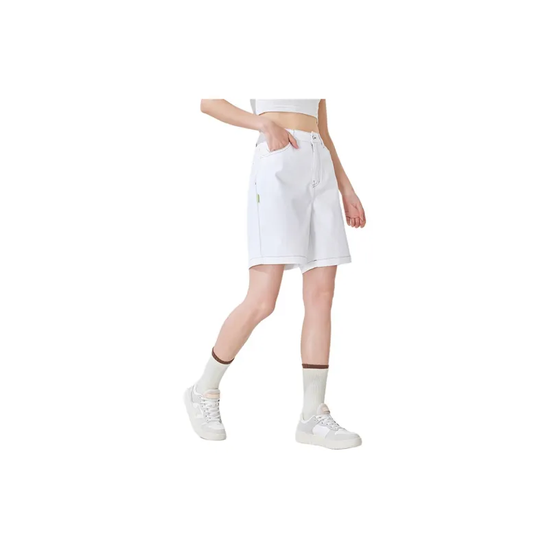XTEP Casual Shorts Women's Pearl White-4