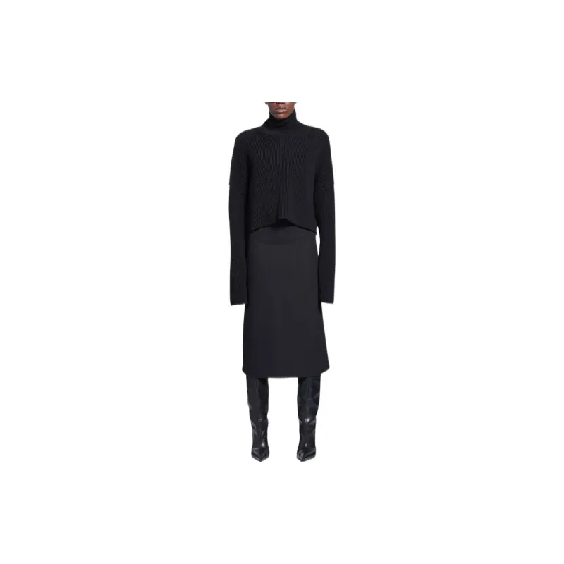 Balenciaga FW22 Loose Fit Sweater Women's Black-2