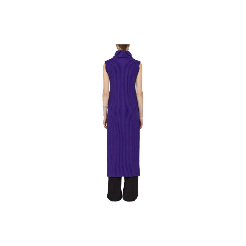 JIL SANDER Detachable Collar Sleeveless Knit Dress-2
