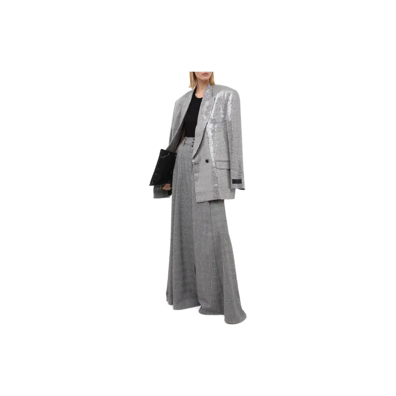 Vetements Casual Long Skirts Women's Gray-1