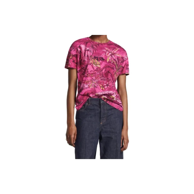 DIOR T-Shirt Women's Pink Purple-1