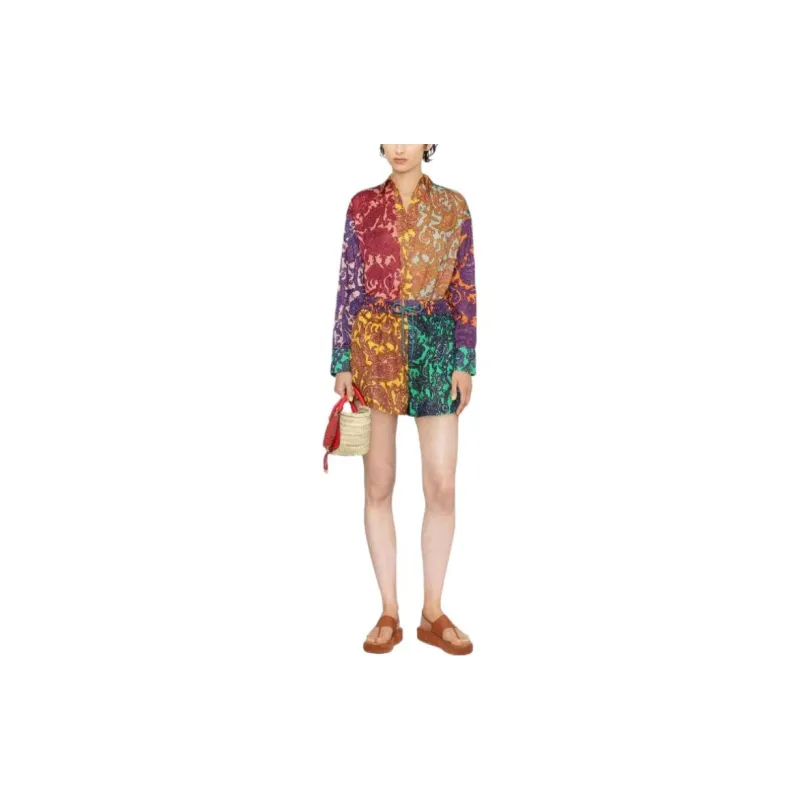 Zimmermann Tiggy Patchwork Cotton Shirt-1
