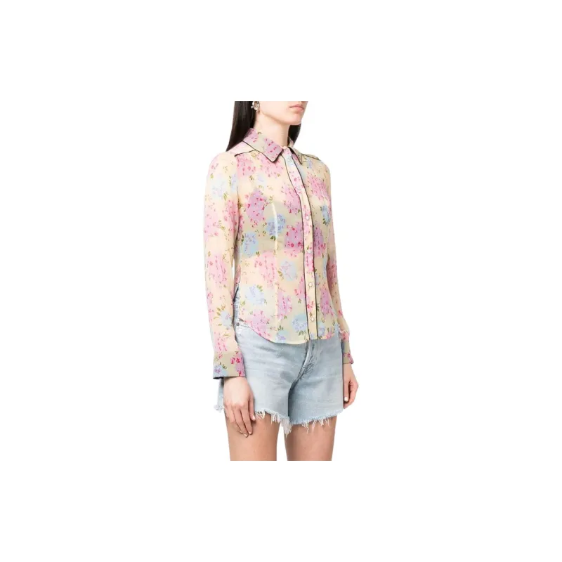 DIESEL Shirts Women's Light Yellow-3