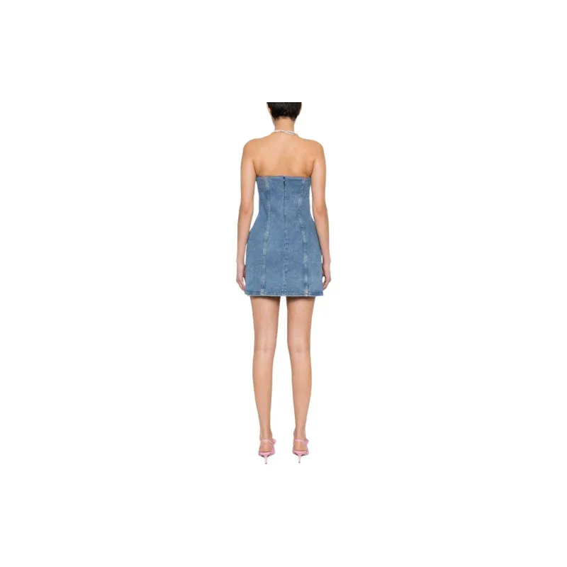 Magda Butrym Strapless Denim Mini Dress-2