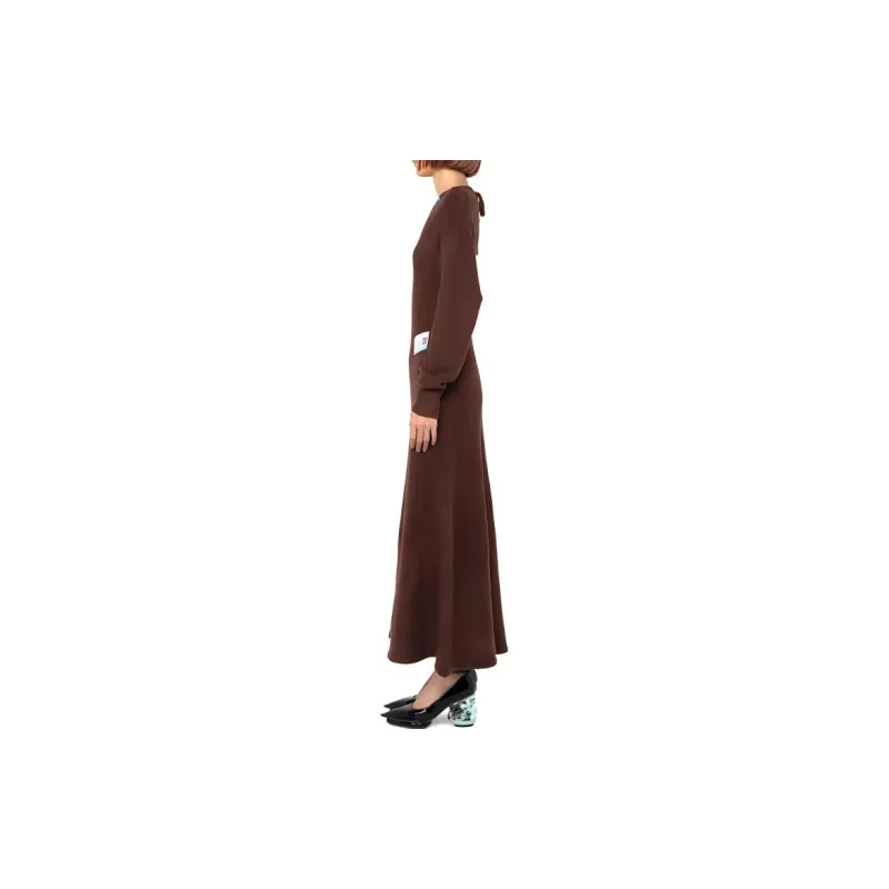 Maison Mihara Yasuhiro Long Sleeved Dresses Women's Brown-4