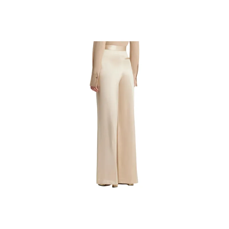 SCANLAN THEODORE Satin Drape Leg Trouser Casual Pants Women's Gold-2