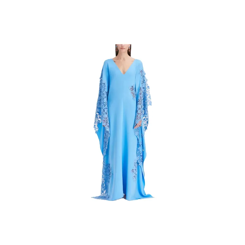 Oscar De La Renta Long-Sleeved Dresses Women's Blue-3