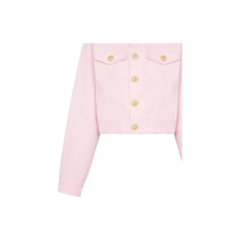 BALMAIN Cropped Denim Jacket-1