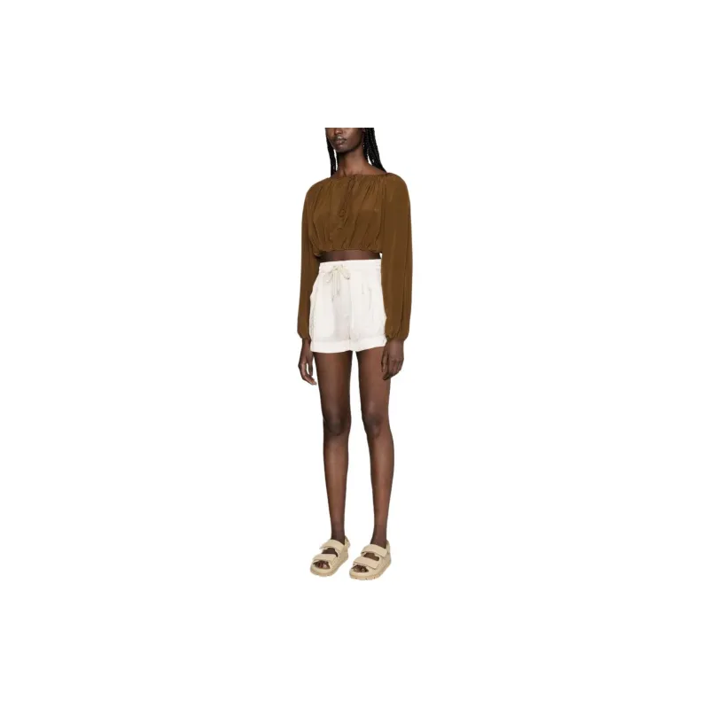 PINKO Stargate Satin Shorts-3