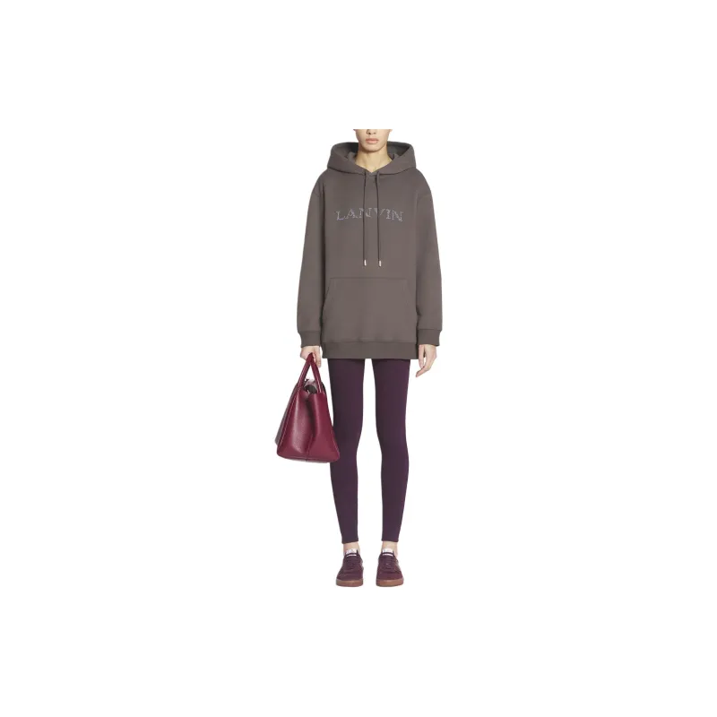 Lanvin Logo Embellished Drawstring Hoodie-1