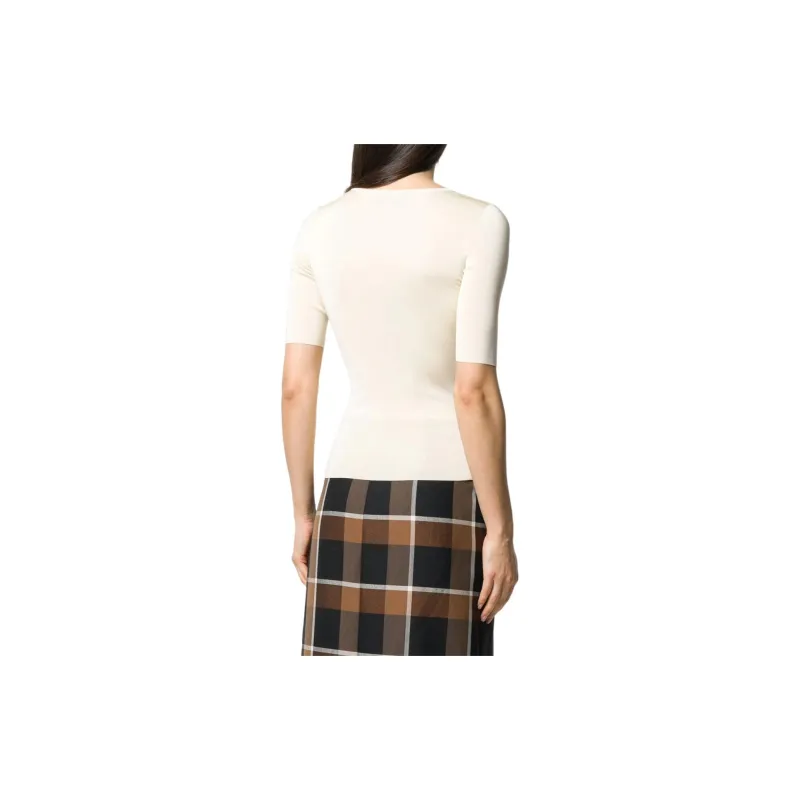 GUCCI Buckle strap Ribbed T shirt-3