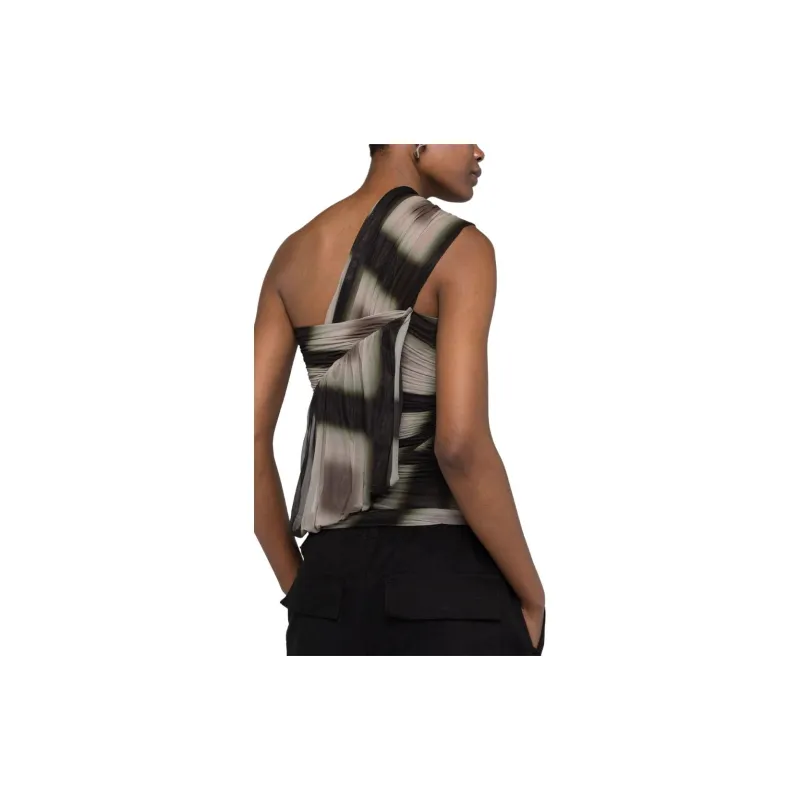 RICK OWENS Ombré effect Asymmetric Draped Top-3