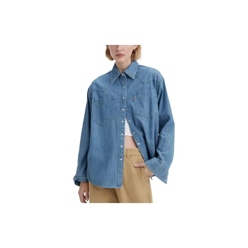 Levis Shirts Women's Dark Sky Blue-2