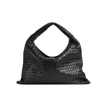 Bottega Veneta Cow Leather Handbag, Shoulder Bag Large Size Women's Black