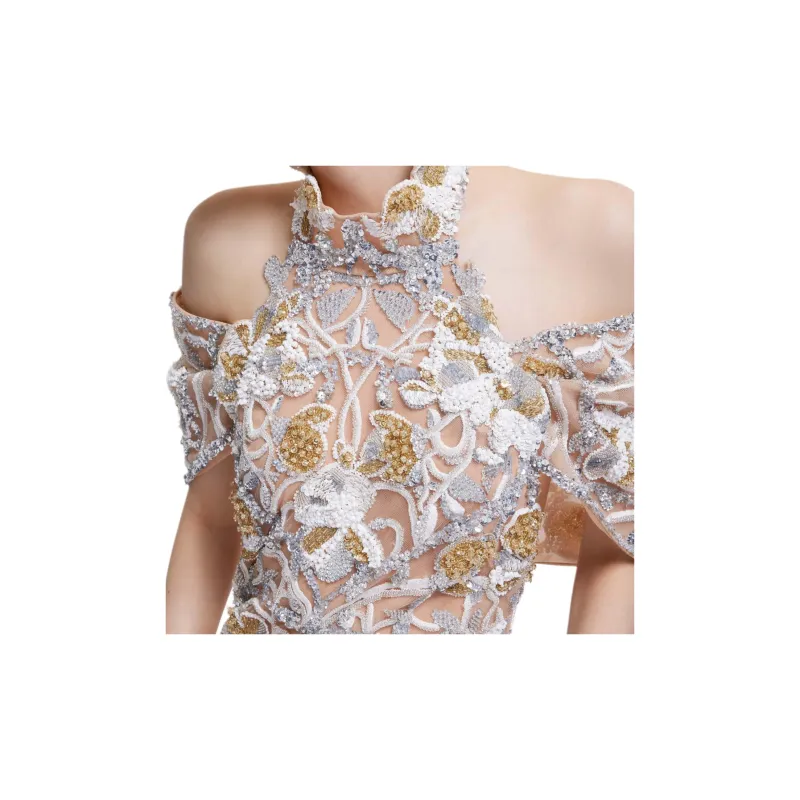 ELIE SAAB FW24 Short Sleeved Dresses Women's White-1