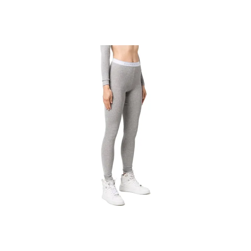 BALMAIN Leggings Women's Silver-3