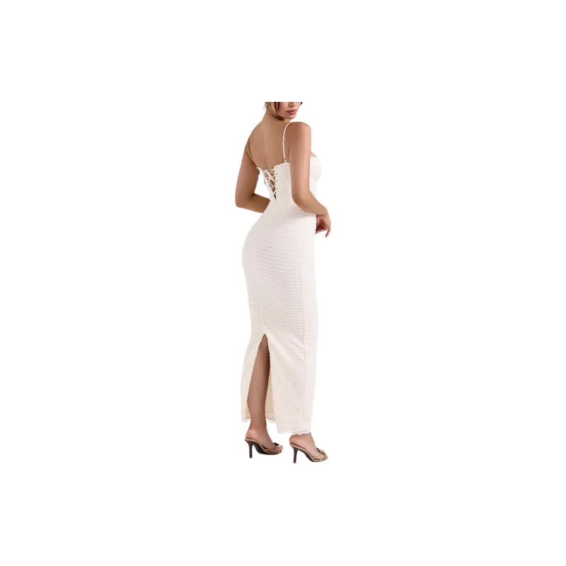 HOUSE OF CB ELINOR Slip Dresses Women's CREAM/Cream-4