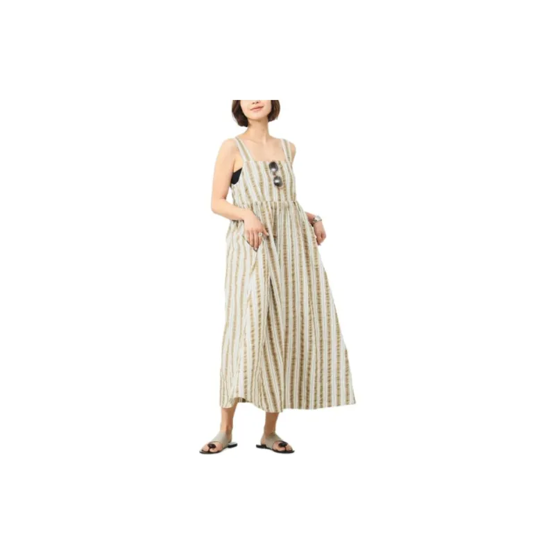Beams Slip Dresses Women's Light Brown-3